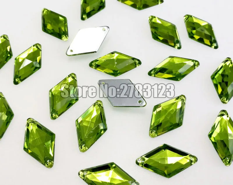 Diamond High quality Acryl sew on rhinestones with two holes,diy/clothing accessories 9x15mm 10x18mm 14x24mm 17x30mm