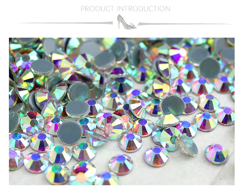 QIAO SS3-SS50 Hotfix Rhinestones For Clothes High Quality Crystal AB Iron On Strass Nail Glass Stone DIY boots стразы для одежды