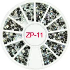 3D Nail Art Charms s/2-4.7mm Rhinestone in Wheel Design Stone Decorations Strass Jewelry DIY Nailart Adhesive Rhinestones Mix