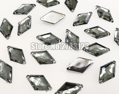 Diamond High quality Acryl sew on rhinestones with two holes,diy/clothing accessories 9x15mm 10x18mm 14x24mm 17x30mm