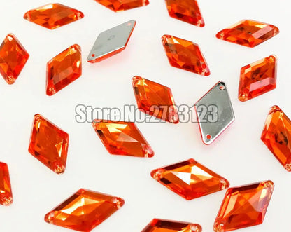 Diamond High quality Acryl sew on rhinestones with two holes,diy/clothing accessories 9x15mm 10x18mm 14x24mm 17x30mm