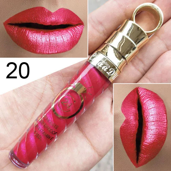 New!!Make Up Lips Matte Liquid Lipstick Waterproof Long Lasting Sexy Pigment Nude Glitter Style Lip Gloss Beauty Red Lip Tint