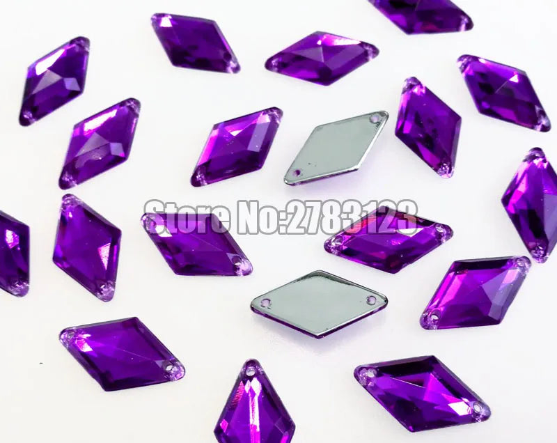 Diamond High quality Acryl sew on rhinestones with two holes,diy/clothing accessories 9x15mm 10x18mm 14x24mm 17x30mm