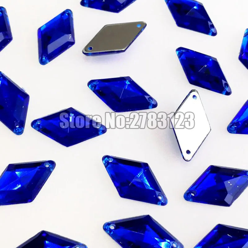 Diamond High quality Acryl sew on rhinestones with two holes,diy/clothing accessories 9x15mm 10x18mm 14x24mm 17x30mm