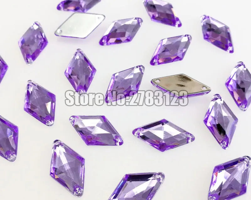 Diamond High quality Acryl sew on rhinestones with two holes,diy/clothing accessories 9x15mm 10x18mm 14x24mm 17x30mm