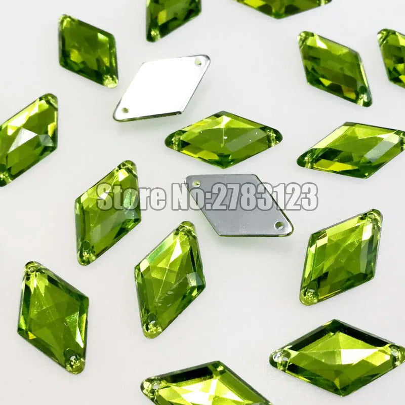 Diamond High quality Acryl sew on rhinestones with two holes,diy/clothing accessories 9x15mm 10x18mm 14x24mm 17x30mm