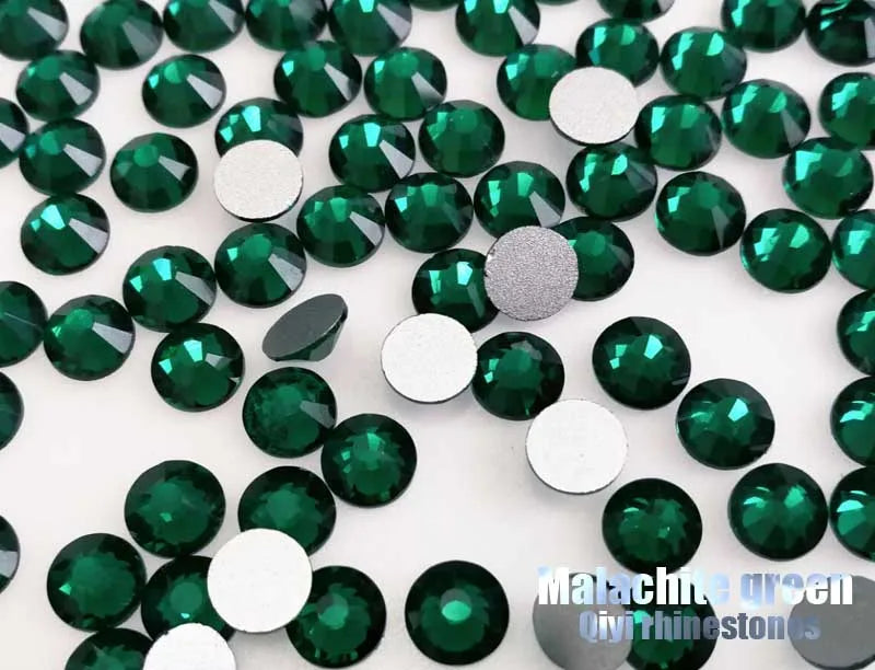 Malachite green 3D Super flash high quality galss nail art non hotfix flatback rhinestones,diy accessory FM08