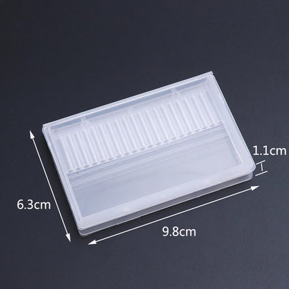 Storage Case for Nail Drill Bits Electric Mill Cutter Holder Container Manicure Drill Acrylic Empty Box Accessories Tool LA994-1