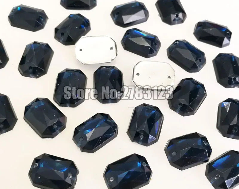 50pcs High quality flatback Acryl sew on rhinestones with two holes,diy/clothing accessories, 8x10mm 10x14mm 13x18mm 18x25mm