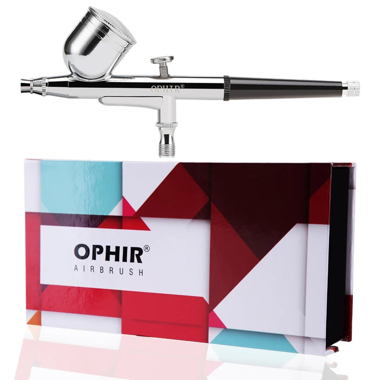 OPHIR Premium Dual Action Airbrush Kit 0.3mm Nozzle Double Action Airbrush Set for Model Hobby Nail Art Air Brush _AC004