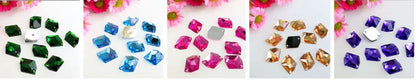 50pcs 14x17mm 17x22mm Ice shape High quality Acryl sew on rhinestones with two holes,diy/clothing accessories