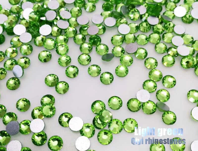 factory sales! light green 3D Super flash high quality galss nail art non hotfix flatback rhinestones,diy accessory FM09