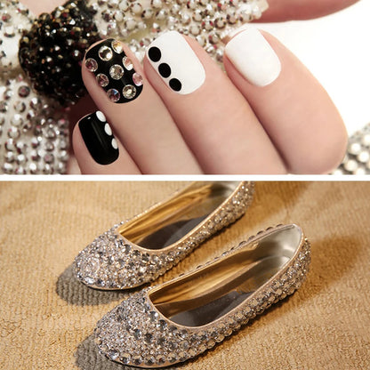 factory sales! champagne 3D Super flash high quality galss nail art non hotfix flatback rhinestones,diy accessory FM021