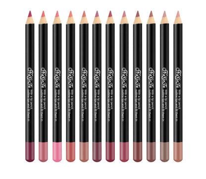 12 Colors Nude Lip Pencils Matte Lipstick Lip Liner Pen Waterproof Pigments Moisturizer Matte Lipliner Pencil Beauty Tools