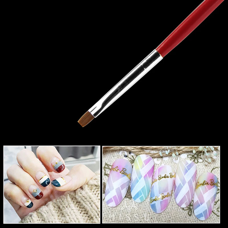 15Pcs/Set Nail Art Brush Ombre Brushes UV Gel Nail Polish Brush Painting Drawing Carving Pen Set For Manicure DIY Design Tools