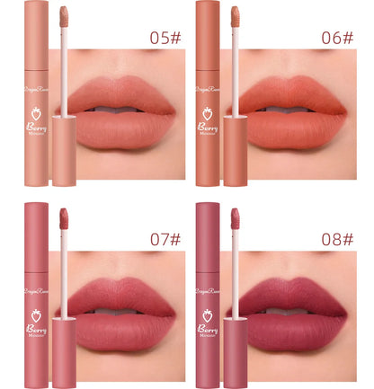 12colors Matte Lip Gloss Berry Mousse Velvet Lip Glaze Waterproof Lasting Not Easy To Fade Lipstick Sexy Lip Makeup Cosmetic New