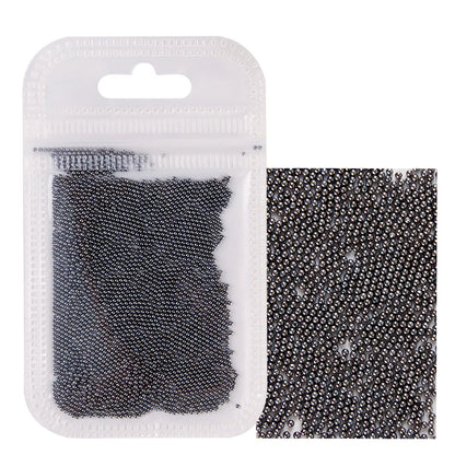 1 Pack 0.6-2.0mm Nail Art Caviar Bead 10g Rhinestone for  Micro Steel Ball 3D  Decorations UV Gel Acrylic Tips