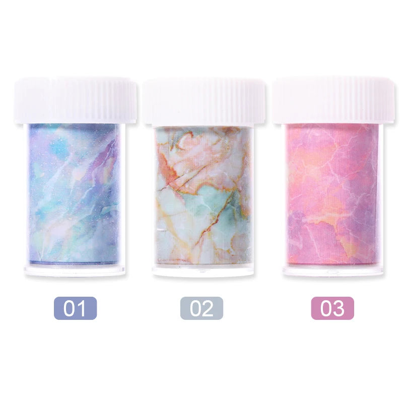 Nail Foils Marble Series Nail Transfer Foils Decorations DIY idea nail Art Transfer Sticker Decals Nail Accessories