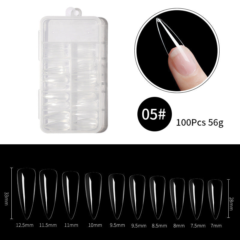 100/240/500 Pcs Boxed Transparent Coffin Ballet Fake Nails Tips Full Coverage Nail Tips Decorations