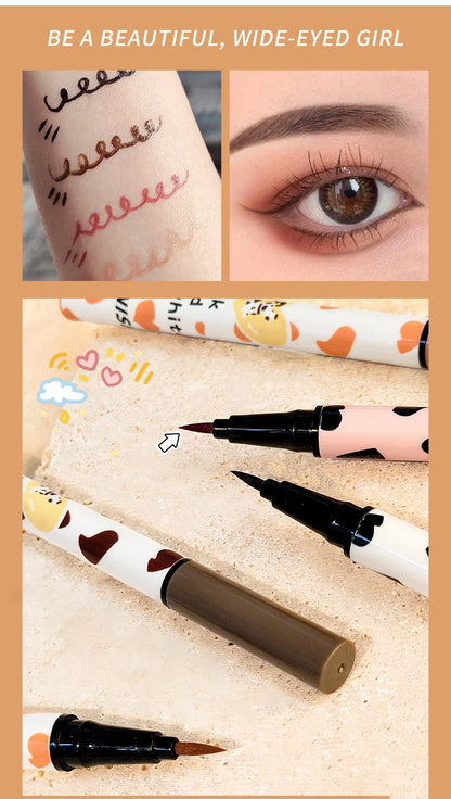 1pcs Lying Silkworm Eyeliner Pen Tea Brown Liquid Eye Shadow Pencil Smooth Quick-drying Cosmetics Cows Eye Makeup Beauty Tools