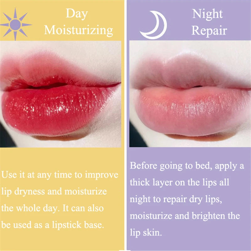 Cappuvini Moisturizing Lip Gloss Lip Balm Nourishing Anti-cracking Unisex Lip Oil Honey Peach Sleeping Lip Care