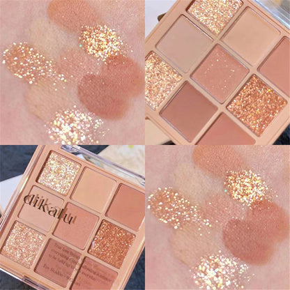 9 Colors All Matte Eyeshadow Palette Eyeshadow Primer Waterproof Glitter Nude Eye Pigment Matte Shimmer Shine Eye shadow Powder