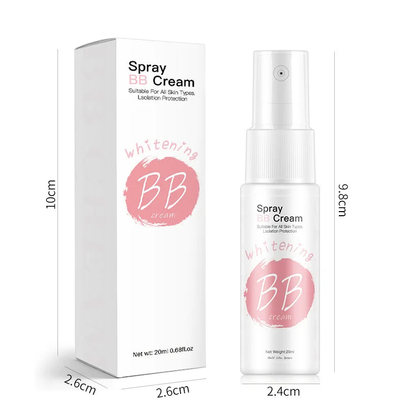 Spray BB Cream Concealer Brighten Whitening Moisturizing Base Face Foundation Makeup Beauty Skin Care 20ml Korean Cosmetic