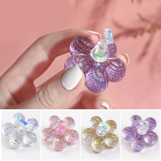 Aurora Magnetic Holder Tips for Nails, Flower Design, Nails Accessories Tools, Display Practice, Training Nail Stand, Manicure