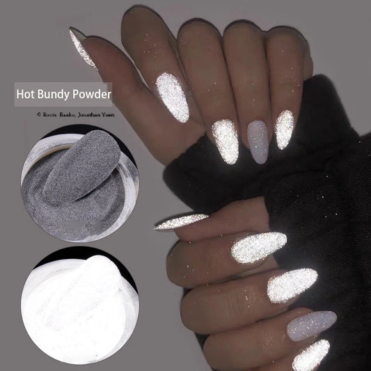 Reflective Pigment Dust Manicure, DIY Nail Glitter Powder, Disco Nightclub Charms, New Nails Bundy, 1 Box