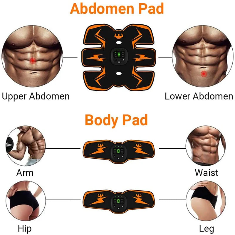 Smart EMS Wireless Muscle Stimulator Fitness Trainer Abdominal Training Electric Weight Loss Stickers Body Slimming Massager