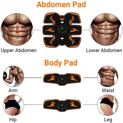 Smart EMS Wireless Muscle Stimulator Fitness Trainer Abdominal Training Electric Weight Loss Stickers Body Slimming Massager