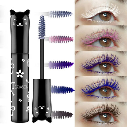 6 Color Mascara Waterproof Fast Dry Eyelashes Curls Extension Make-Up Eyelashes Blue Pink Purple Black White Coffee Ink Mascara