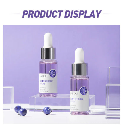 Blueberry Brighting Skin Face Essence Serum Anti Wrinkle Face Serum Shrink Pores Anti-Aging Moisturizing Dry Skin Care 17ml