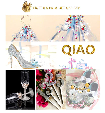 QIAO SS3-SS50 Hotfix Rhinestones For Clothes High Quality Crystal AB Iron On Strass Nail Glass Stone DIY boots стразы для одежды