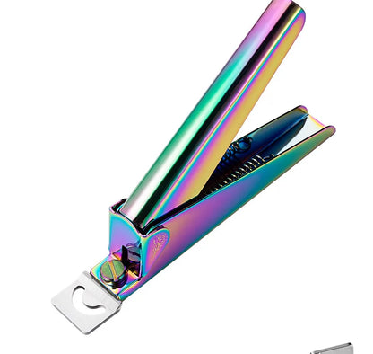 Stainless Steel UV Gel False Nail Tips Trimmer Clipper Edge Cutter Nail Art Manicure U Word Rainbow Gold Silver Tools