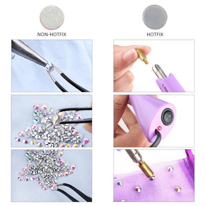 QIAO SS3-SS50 Hotfix Rhinestones For Clothes High Quality Crystal AB Iron On Strass Nail Glass Stone DIY boots стразы для одежды