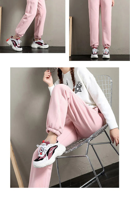 Women Winter Warm Leggings Thick Trousers Warm Fleece Plus Size Long Thicken Pants Fashion Casual Soild Color Leggings