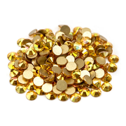 VDD 1440Pcs 125 Sun Shine Golden Bottom Glass Crystal Rhinestones Gold Flatback Strass Stone Nail Art Accessories DIY Decoration