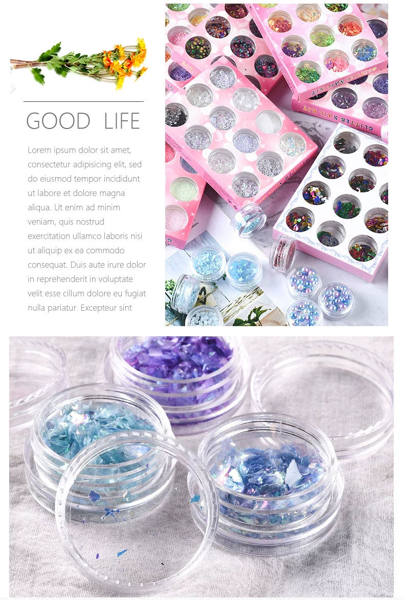 Shimmering Powder Sequins UV Crystal Glue Quicksand Oil Accessories DIY Handmade Cream Glue Material Suit Phone Case