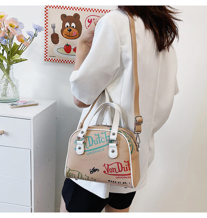 New Women Designer Ladies Shopping Crossbody Graffiti Purses And 2023 Luxury Handbag PU Leather Seashells Shoulder Bag For Women