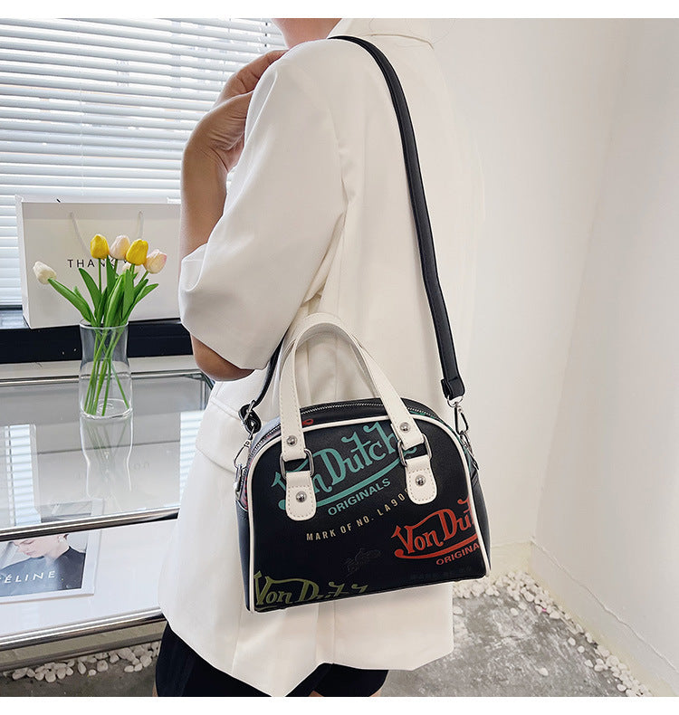 New Women Designer Ladies Shopping Crossbody Graffiti Purses And 2023 Luxury Handbag PU Leather Seashells Shoulder Bag For Women