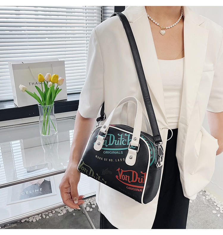 New Women Designer Ladies Shopping Crossbody Graffiti Purses And 2023 Luxury Handbag PU Leather Seashells Shoulder Bag For Women