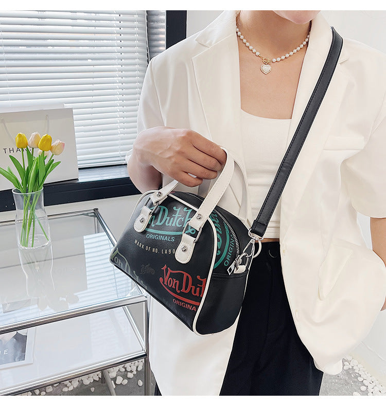 New Women Designer Ladies Shopping Crossbody Graffiti Purses And 2023 Luxury Handbag PU Leather Seashells Shoulder Bag For Women