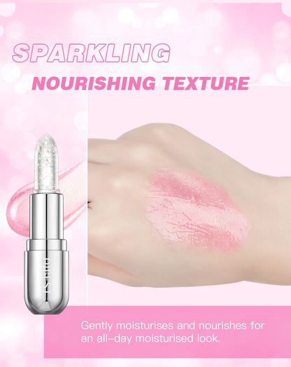 Sparkling Sequins Color Changing Lipstick Jelly Balm Moisturizing Glitter Pearl Lip Balm Long Lasting Transparent Lipstick Gel