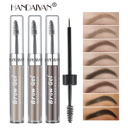 8 Color Liquid Eyebrow Cream Gel Waterproof Not easy to smudge Dyeing Eyebrow Tattoo Tint Double Head With Eyebrow Mascara Brush