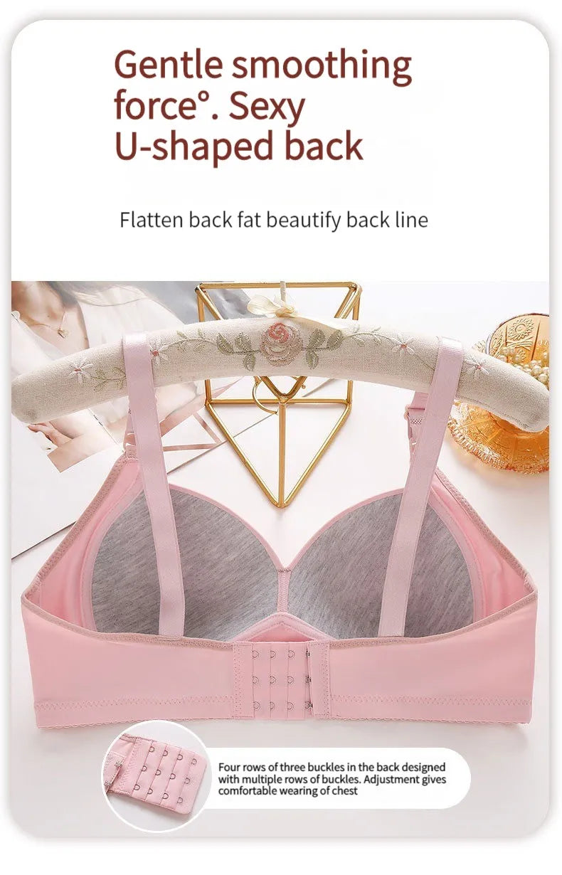 BC Cup New Sexy Large Size No Steel Ring Comfortable Lingerie Push Up Breathable Women's Underwear Thin Cup Lenceria Femenina