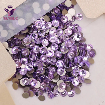 YANRUO 2058NOHF Violet Flatback Rhinetones non Hotfix Dress Ornament Crystals for Clothes