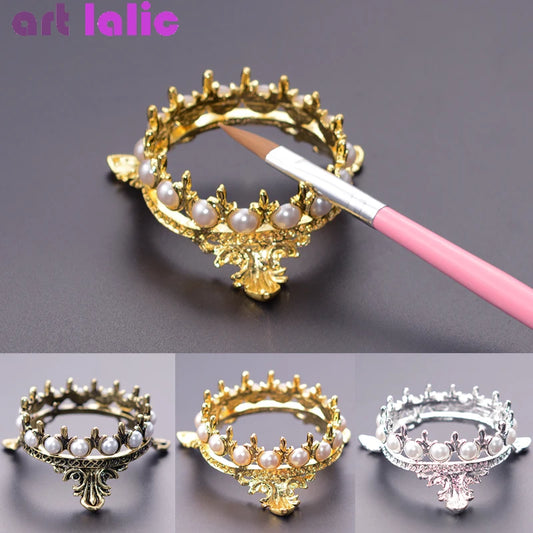 Crown Design Nail Art Brush Holder Set Pen Displayer Stand Tools Acrylic UV Gel  Rest for  Decorations