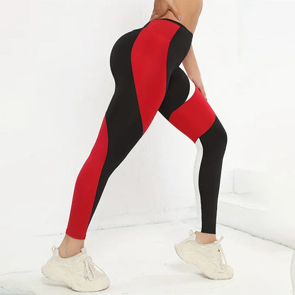 Colorblocked High Waist Yoga Pants Leggings for Women Tummy Control Workout Leggings for Women