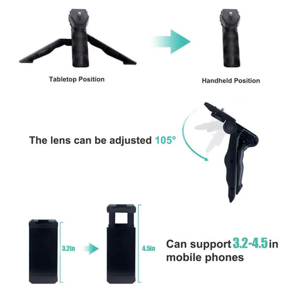 Smartphone Vlogging Kit for iPhone Android with Tripod Mini Microphone Starter Vlog kit for TikTok Live Stream Video YouTube